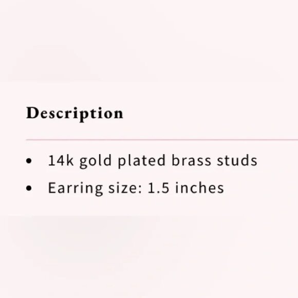 Frasier Sterling 14K Gold Plated Waterproof Statement Heart Stud Earrings - Picture 4 of 11